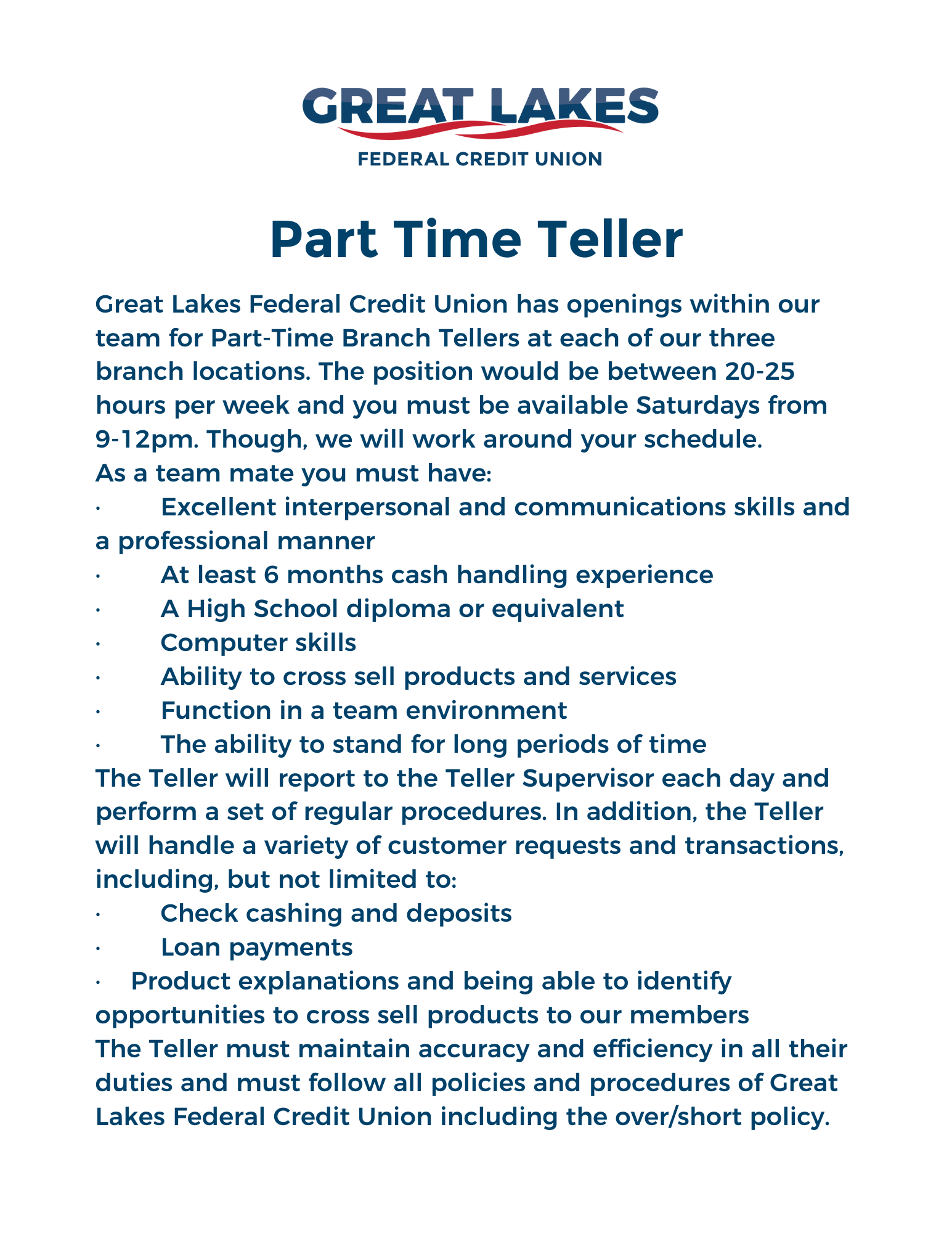 Careers – Great Lakes FCU